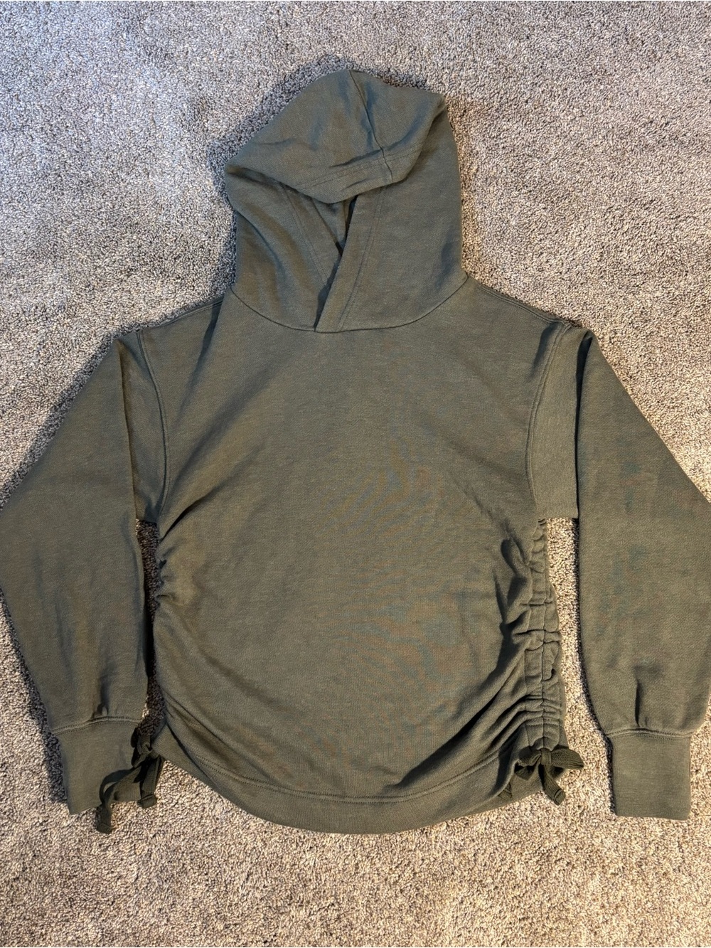 NWT Aerie Women’s Olive Knit Hooded Pullover Drawstring Long Sleeve Sz XS